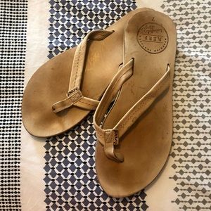 Reef leather flip flops